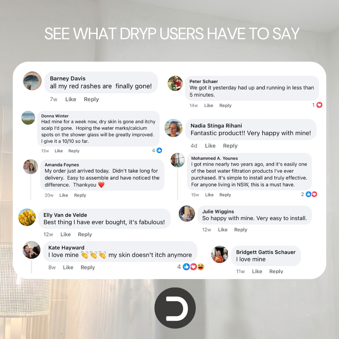 DRYP PureFlow Shower Filter in Australia - Premium Shower Water Purifier V2