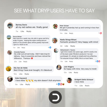 DRYP PureFlow Shower Filter in Australia - Premium Shower Water Purifier V2